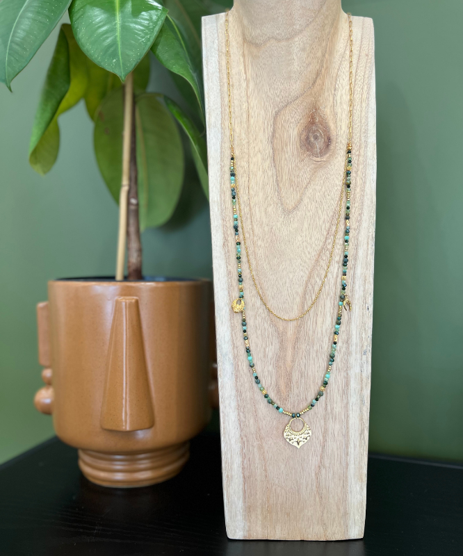 Collier femme sautoir fantaisie