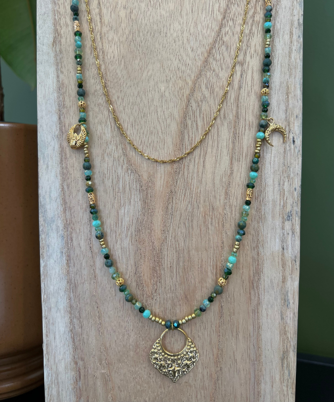 Collier femme sautoir fantaisie