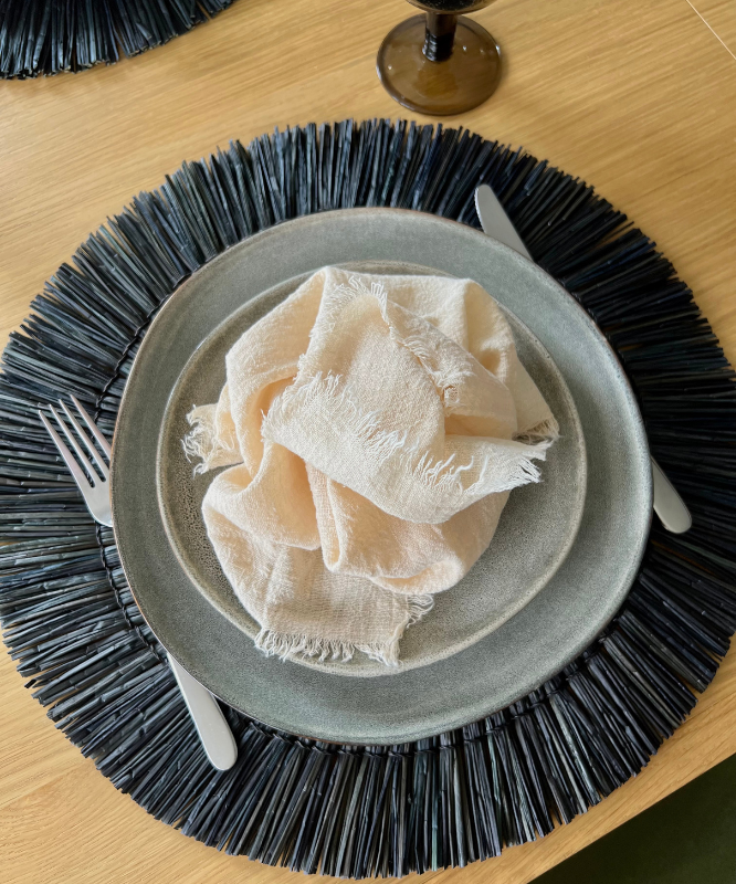 Serviettes de table en gaze de coton