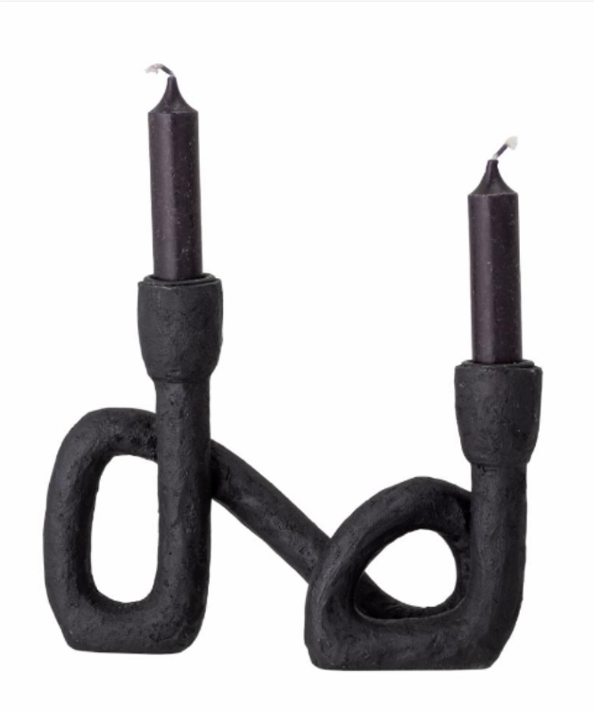 Bougeoir ethnique noir