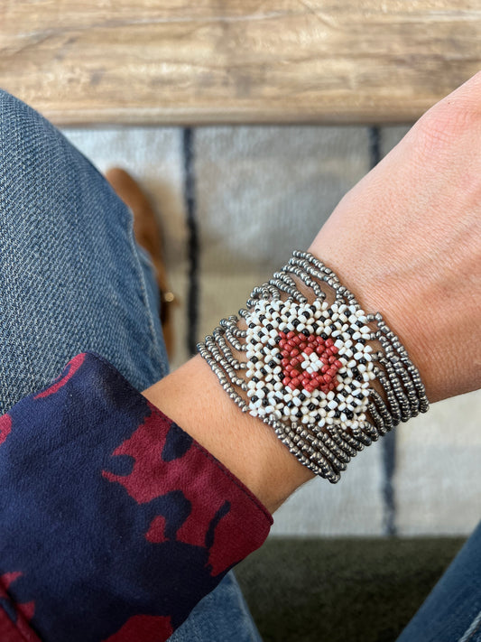 Bracelet en perles de rocaille ethnique